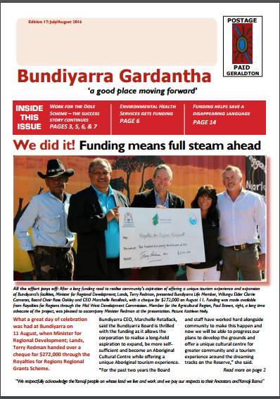 Bundiyarra Gardantha January / February 2016